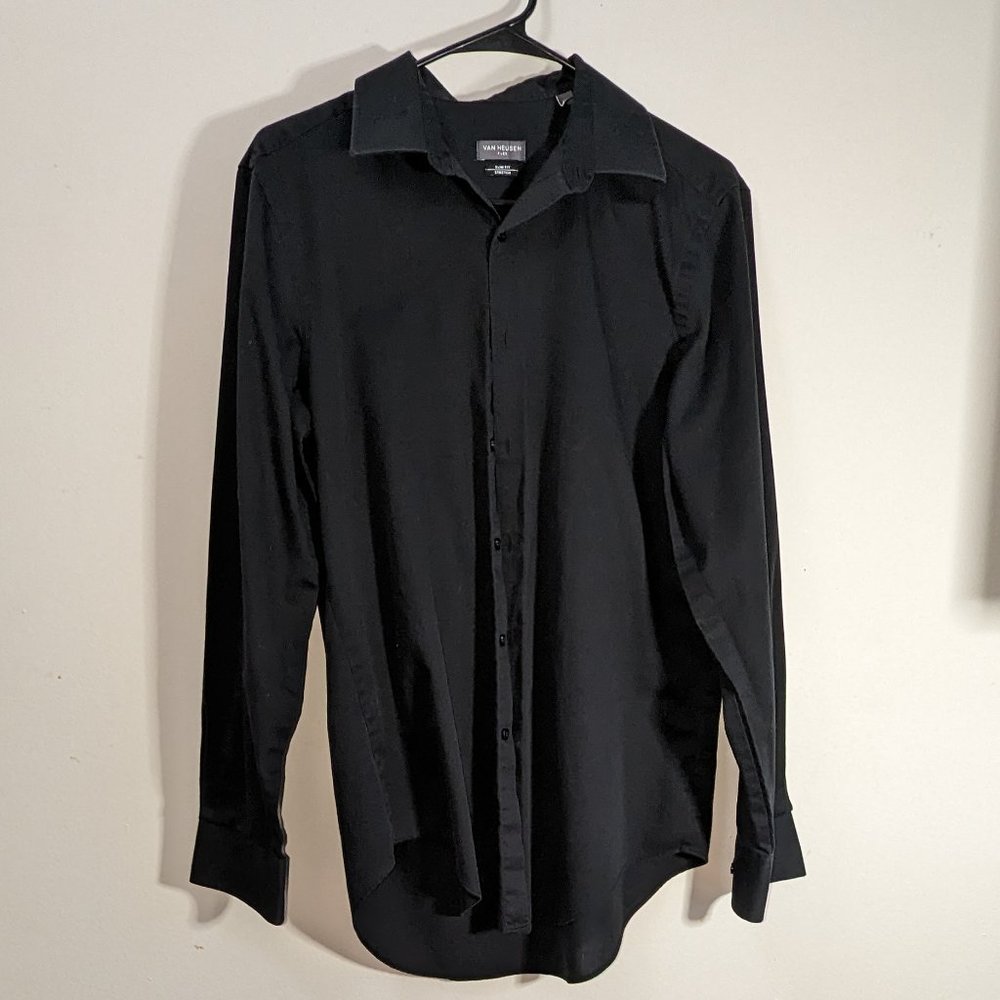 Mens Van Heusen Black Button Down